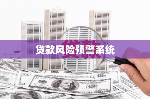 锡山贷款风险预警系统